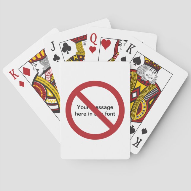 Anpassningsbar cirkel med snedstreck kortlek (Baksidan)