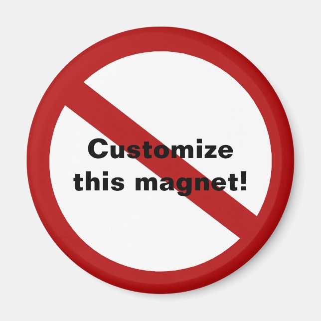 Anpassningsbar cirkel med snedstreck magnet (Framsidan)