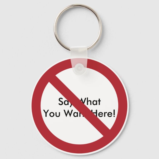 Anpassningsbar cirkel med snedstreck nyckelring (Framsida)