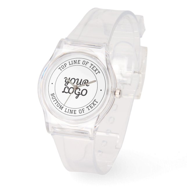 Anpassningsbar cirkulär text & logotypersättning armbandsur (Vinkel)