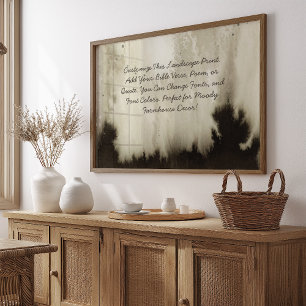 Anpassningsbar Citat Lägg till Moody vattenfärg i Poster
