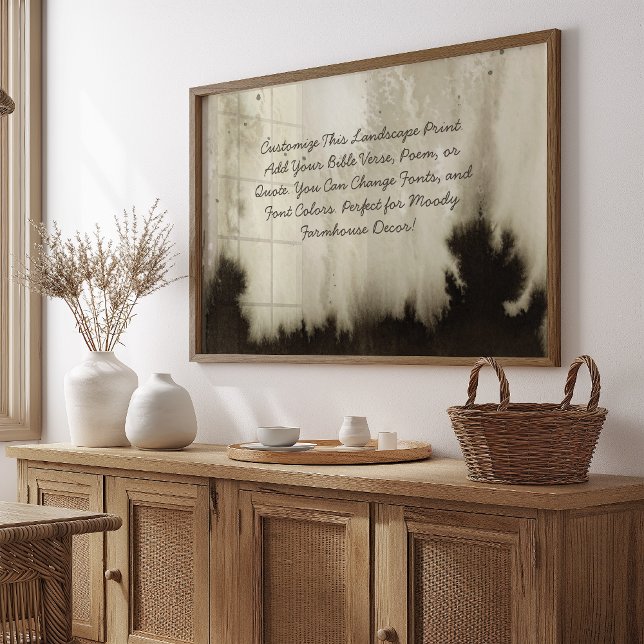 Anpassningsbar Citat Lägg till Moody vattenfärg i  Poster (Skapare uppladdad)