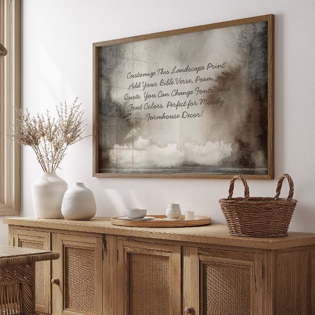 Anpassningsbar, citat, Moody vattenfärgen Bläck, B Poster (Skapare uppladdad)