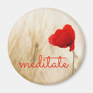 Anpassningsbar - citerad MEDITAT med diskettblomma Magnet