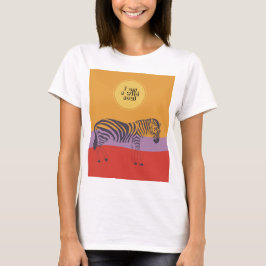 Anpassningsbar citerar zebra safari modern själ t- t shirt