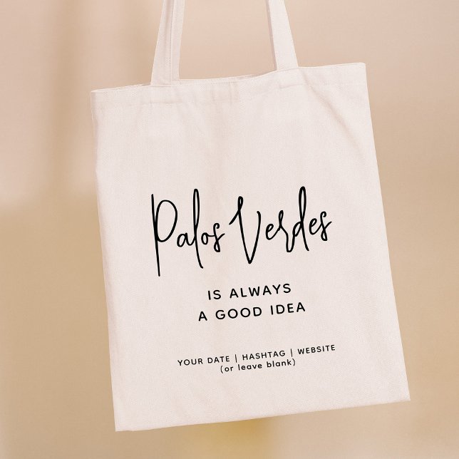 Anpassningsbar City Bra Idea Modern Snyggt Script Tygkasse (Skapare uppladdad)