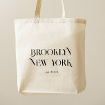 Anpassningsbar City Modern Snyggt Destinationsbröl Tygkasse<br><div class="desc">Modern Tote-väska som firar din nästa familjesemester, bachelorette-fest eller destinationsbröllop! Vi presenterar vårt senaste anpassade i väskan med er egen stad som destination! Den här väskan är inte bara trendig och snyggt, utan fungerar också som en påminnelse om att välkomna er stads skönhet och upphetsning. Oavsett om du är en...</div>