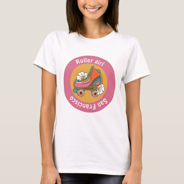 anpassningsbar City rosa  Girly Team klubb T Shirt (Framsida)