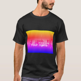 Anpassningsbar City View T-Shirt - Personlig Namn 