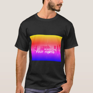 Anpassningsbar City View T-Shirt - Personlig Namn 