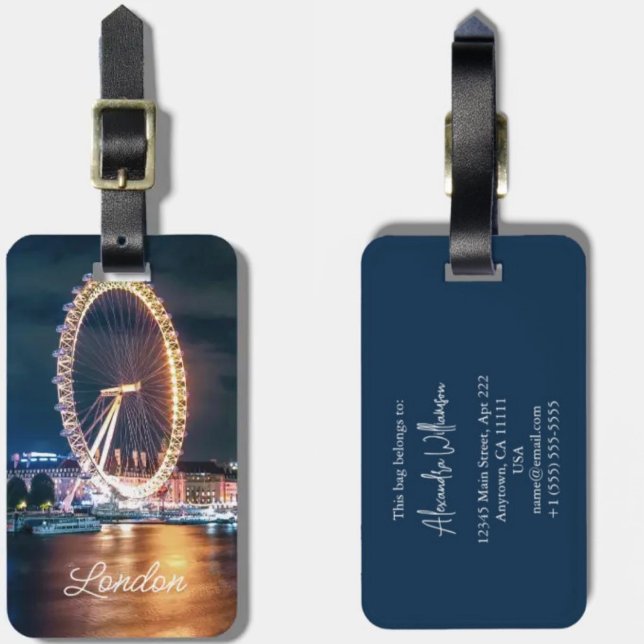 Anpassningsbar Cityscape England Night London Bagagebricka (Skapare uppladdad)