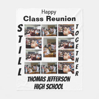 Anpassningsbar Class Reunion 11 Photo Collage Fleecefilt