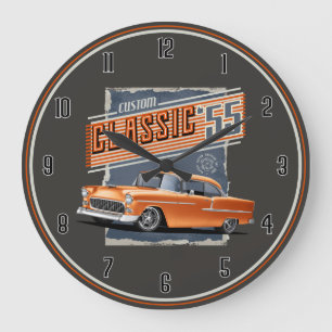 Anpassningsbar Classic 55 Street Rod Large Clock Stor Klocka