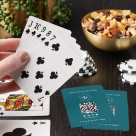 Anpassningsbar Classic Business Logotyp & QR-kod Casinokort