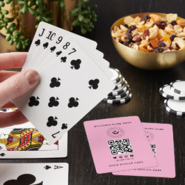 Anpassningsbar Classic Business Logotyp & QR-kod Casinokort