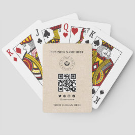 Anpassningsbar Classic Business Logotyp & QR-kod Casinokort
