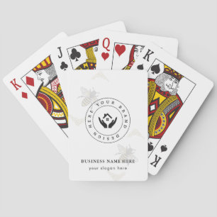 Anpassningsbar Classic Business Logotyp & QR-kod Casinokort