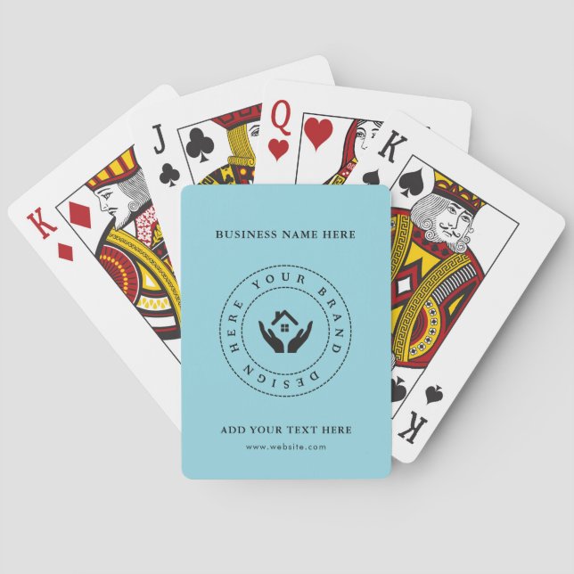 Anpassningsbar Classic Business Logotyp & QR-kod Casinokort (Baksidan)