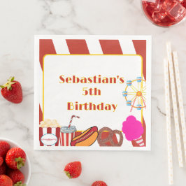 Anpassningsbar Classic Carnival Födelsedagsfest Pappersservett