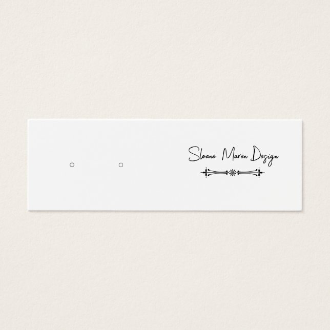 Anpassningsbar Classic Mini Post/Stud Earring Visn Litet Visitkort (Framsidan)