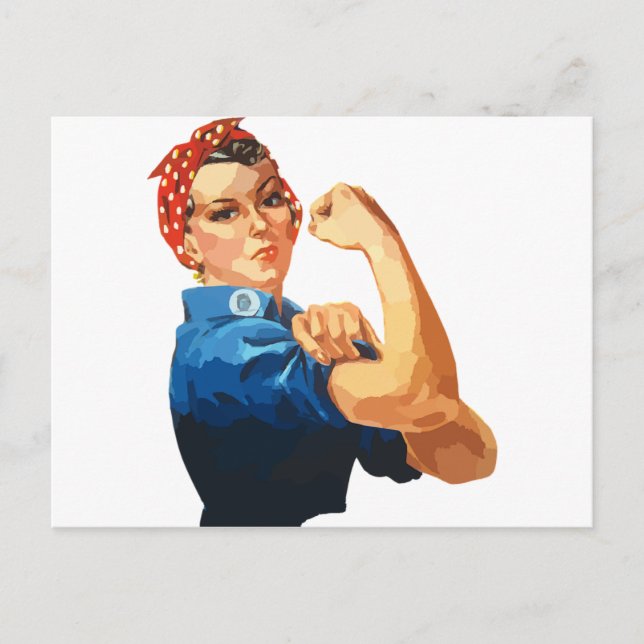 Anpassningsbar Classic Rosie the Riveter Vykort (Framsida)
