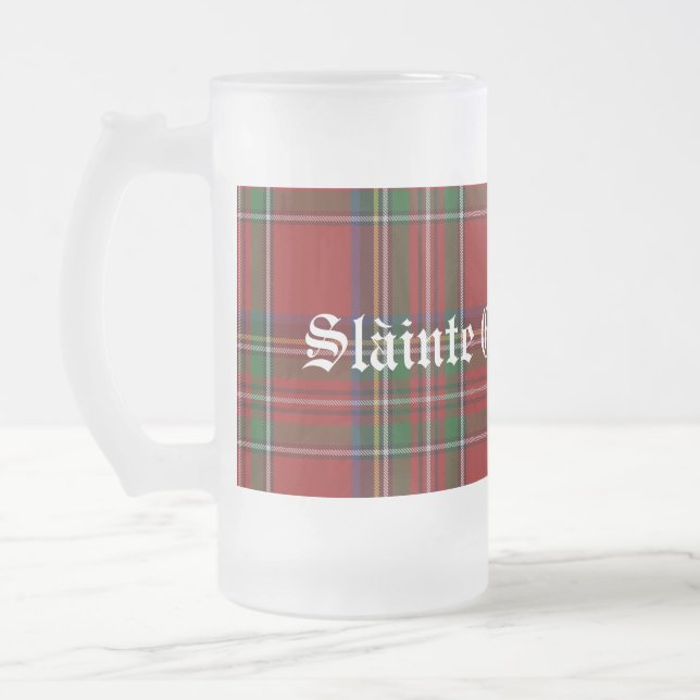 Anpassningsbar Classic Royal Stewart Tartan Play S Frostat Ölglas (Vänster)