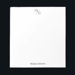 Anpassningsbar Classic Simple Modern Elegant Monog Anteckningsblock<br><div class="desc">Anpassningsbar Classic Simple Modern Elegant Monogram Namn Anteckningsblock</div>