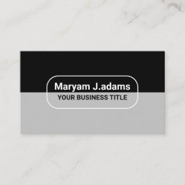 Anpassningsbar Classy Business Namn (qr-kod) Black Visitkort