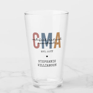 Anpassningsbar CMA Auktoriserad Medical Assistant Glaskopp