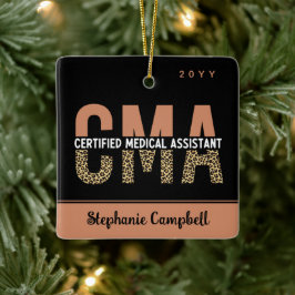 Anpassningsbar CMA Auktoriserad Medical Assistant  Julgransprydnad Keramik