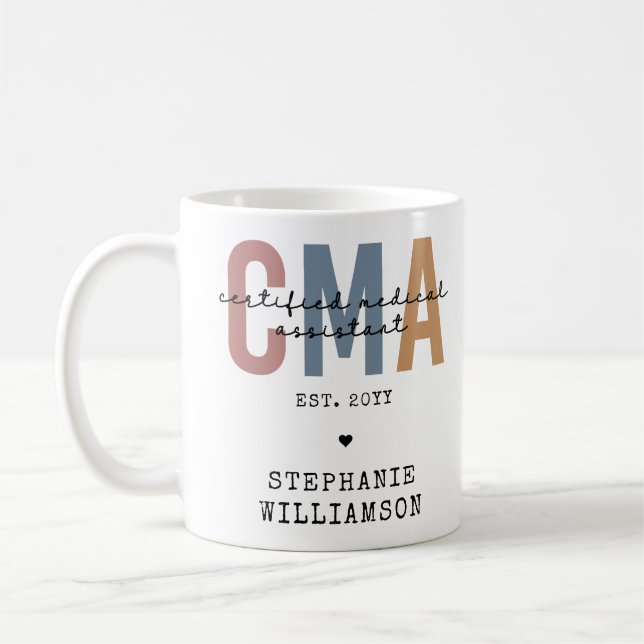 Anpassningsbar CMA Auktoriserad Medical Assistant Kaffemugg (Vänster)