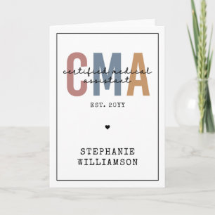 Anpassningsbar CMA Auktoriserad Medical Assistant Kort