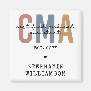 Anpassningsbar CMA Auktoriserad Medical Assistant Magnet