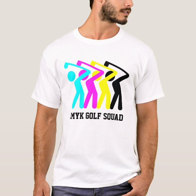Anpassningsbar CMYK GOLF T Shirt (Framsida)