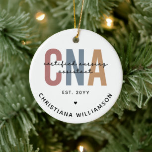 Anpassningsbar CNA Retro Auktoriserad Assistant-gå Julgransprydnad Keramik