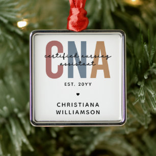 Anpassningsbar CNA Retro Auktoriserad Assistant-gå Julgransprydnad Metall