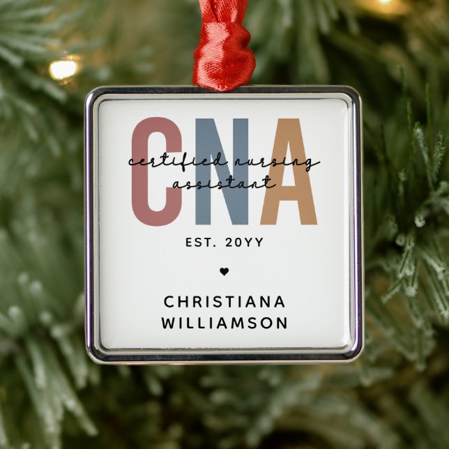 Anpassningsbar CNA Retro Auktoriserad Assistant-gå Julgransprydnad Metall (Träd)