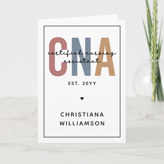 Anpassningsbar CNA Retro Auktoriserad Assistant-gå Kort (Framsida)