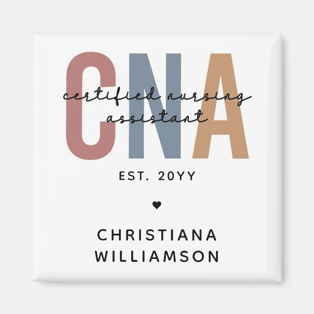 Anpassningsbar CNA Retro Auktoriserad Assistant-gå Magnet (Framsidan)