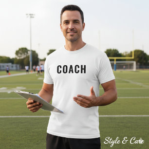 Anpassningsbar COACH Textutsaga T Shirt