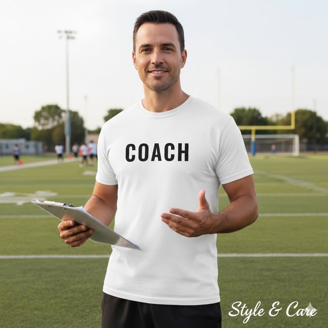Anpassningsbar COACH Textutsaga T Shirt (Customizable COACH Text Statement T-Shirt)