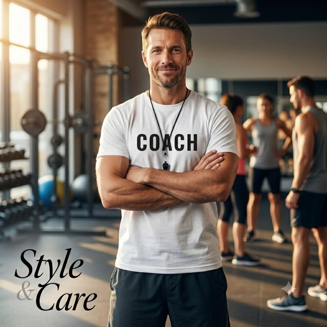 Anpassningsbar COACH Textutsaga T Shirt (Customizable COACH Text Statement T-Shirt)