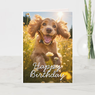 Anpassningsbar Cocker Spain Birthday Card Tack Kort