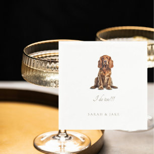 Anpassningsbar Cocker Spain Pet Bröllop Napkins Pappersservett