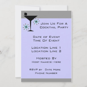 Anpassningsbar Cocktail Party Inbjudningskort