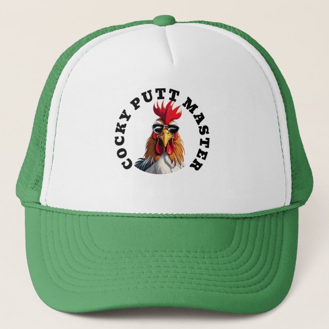 Anpassningsbar Cocky Golfer Hat - Funny Golf Truck Keps (Framsida)