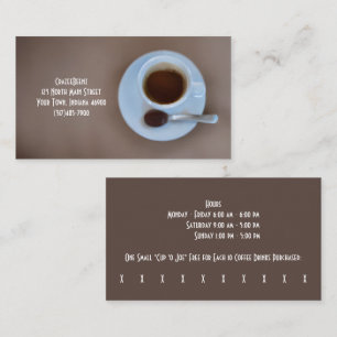 Anpassningsbar Coffee & Choc Spoon Coffee Shop & S Visitkort