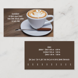 Anpassningsbar Coffee & Choc Stirrer Coffee Shop & Visitkort