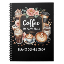 ☕ Anpassningsbar Coffeecore Kaffe Cafe Lycklig Stä Anteckningsbok