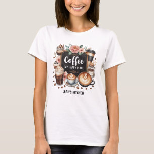 ☕ Anpassningsbar Coffeecore Kaffe Cafe Lycklig Stä T Shirt
